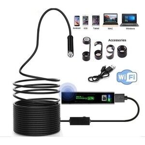 Wireless Endoscope Camera, WiFi Inspection Camera 1200P HD Pipe Camera - NIB